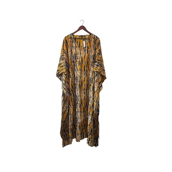 NWT‎ New York and co orange and black kaftan maxi l/xl - Picture 1 of 7